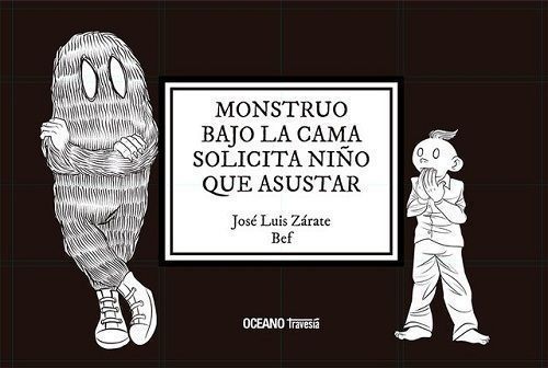 Monstruo bajo la cama solicita niño que asustar.