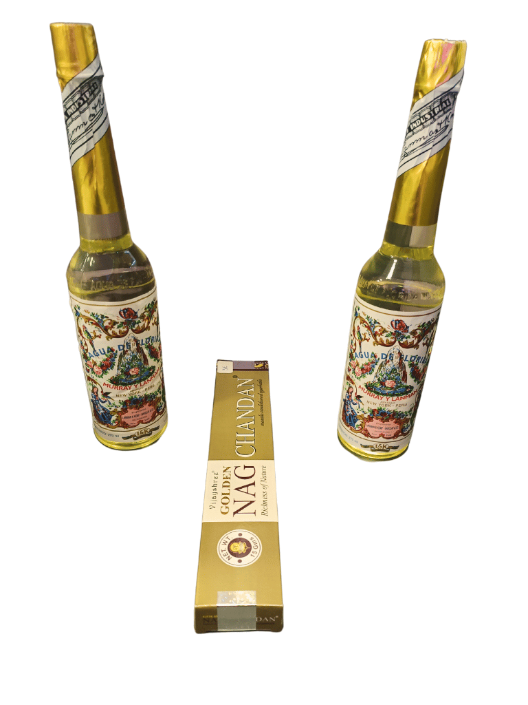 Agua Florida (Set 2 Botellas de 270 ml. + Incienso Sándalo)