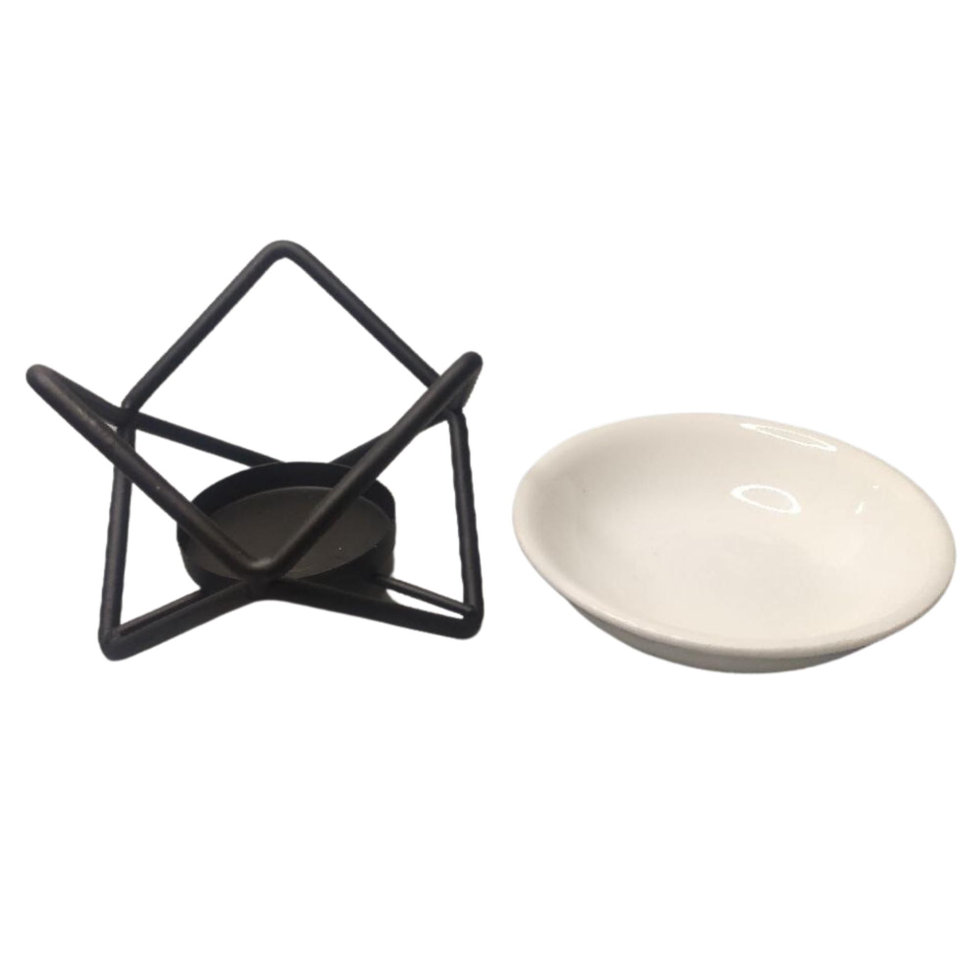 Soporte hexagonal de cerámica y metal - Imagen 2