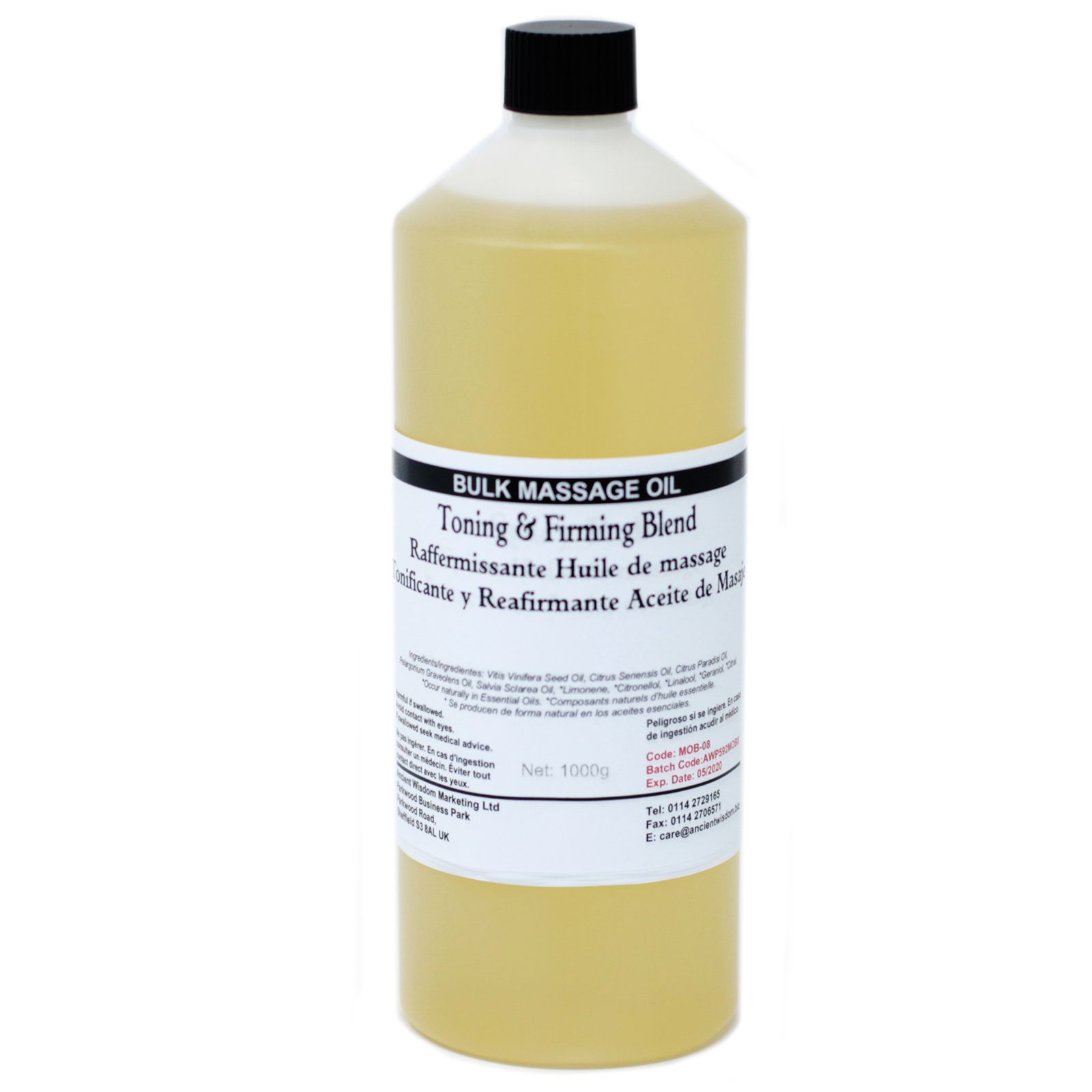 Aceite de Masaje 1L - Tonificante y Reafirmante