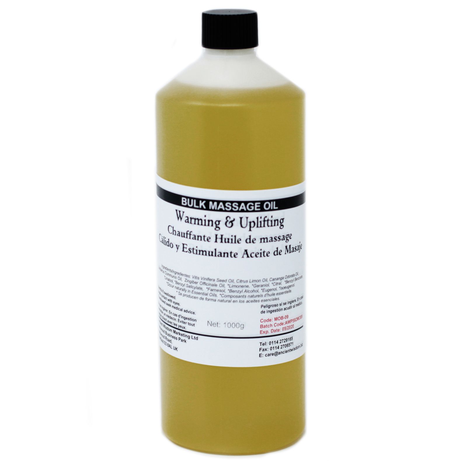 Aceite de Masaje 1L - Cálido y Edificante
