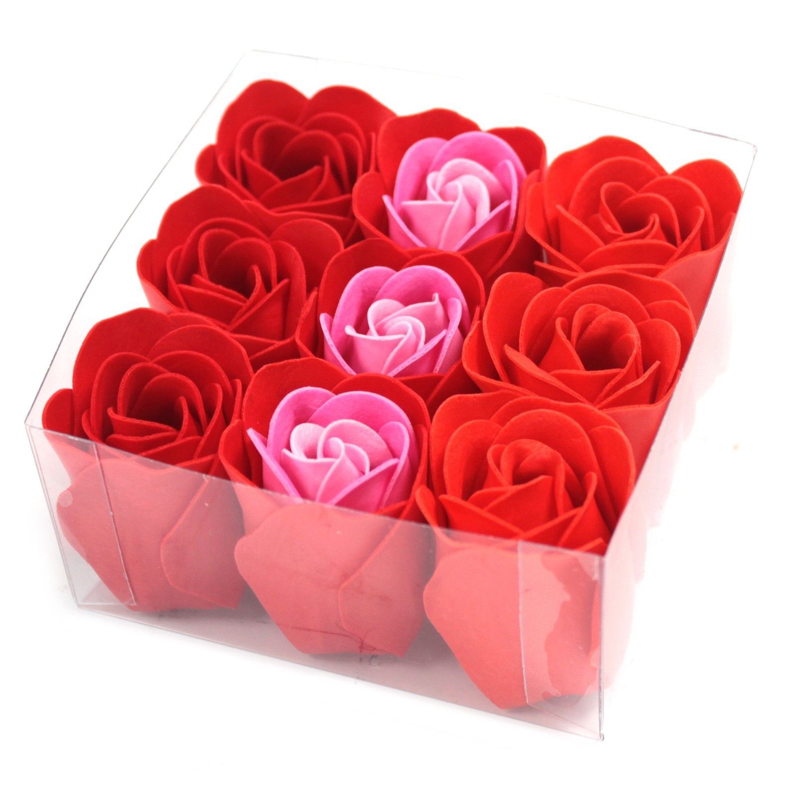 Set de 9 flores de Jabón - Rosas Rojas - Imagen 3
