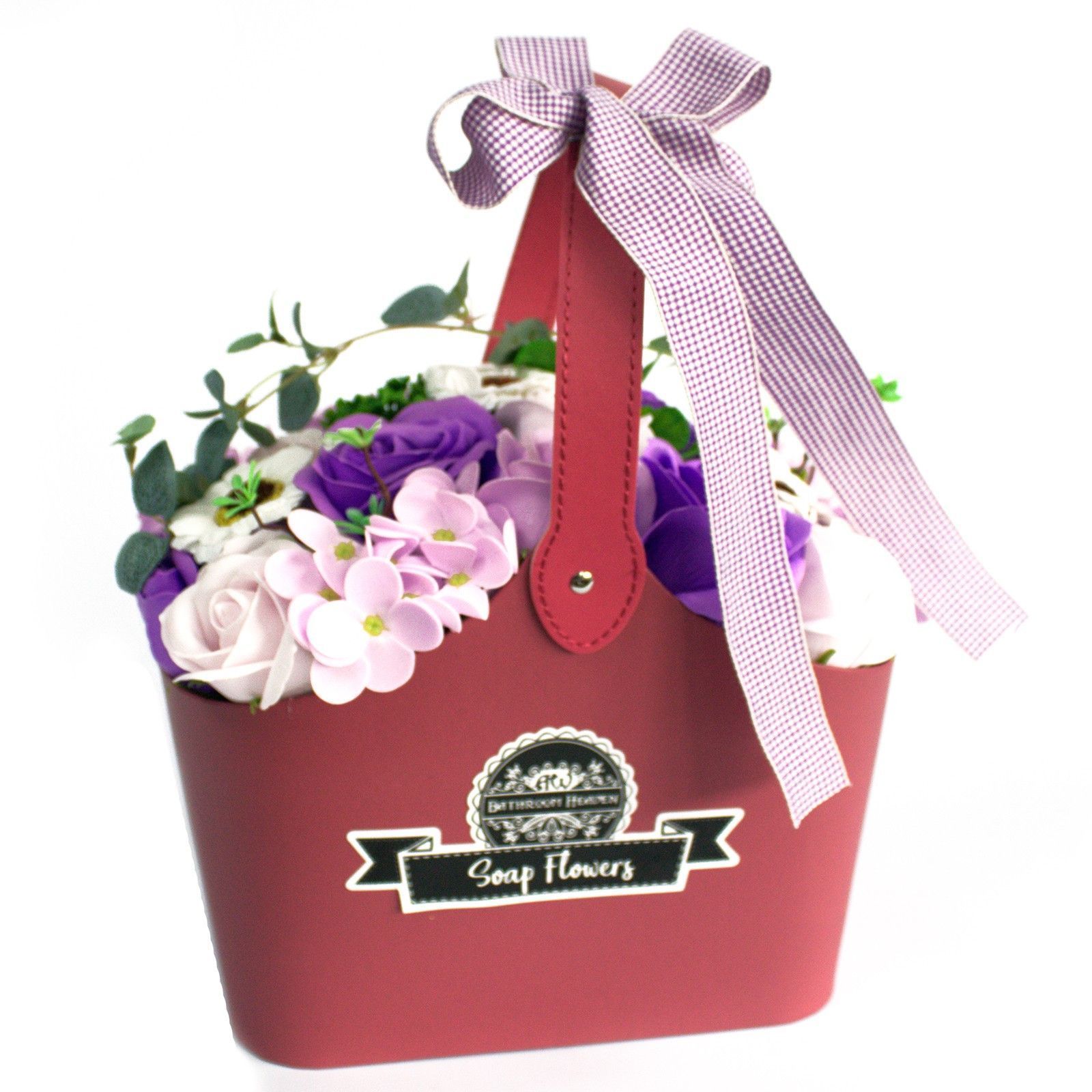 Cesta ramo de flores jabón - Lila - Imagen 2