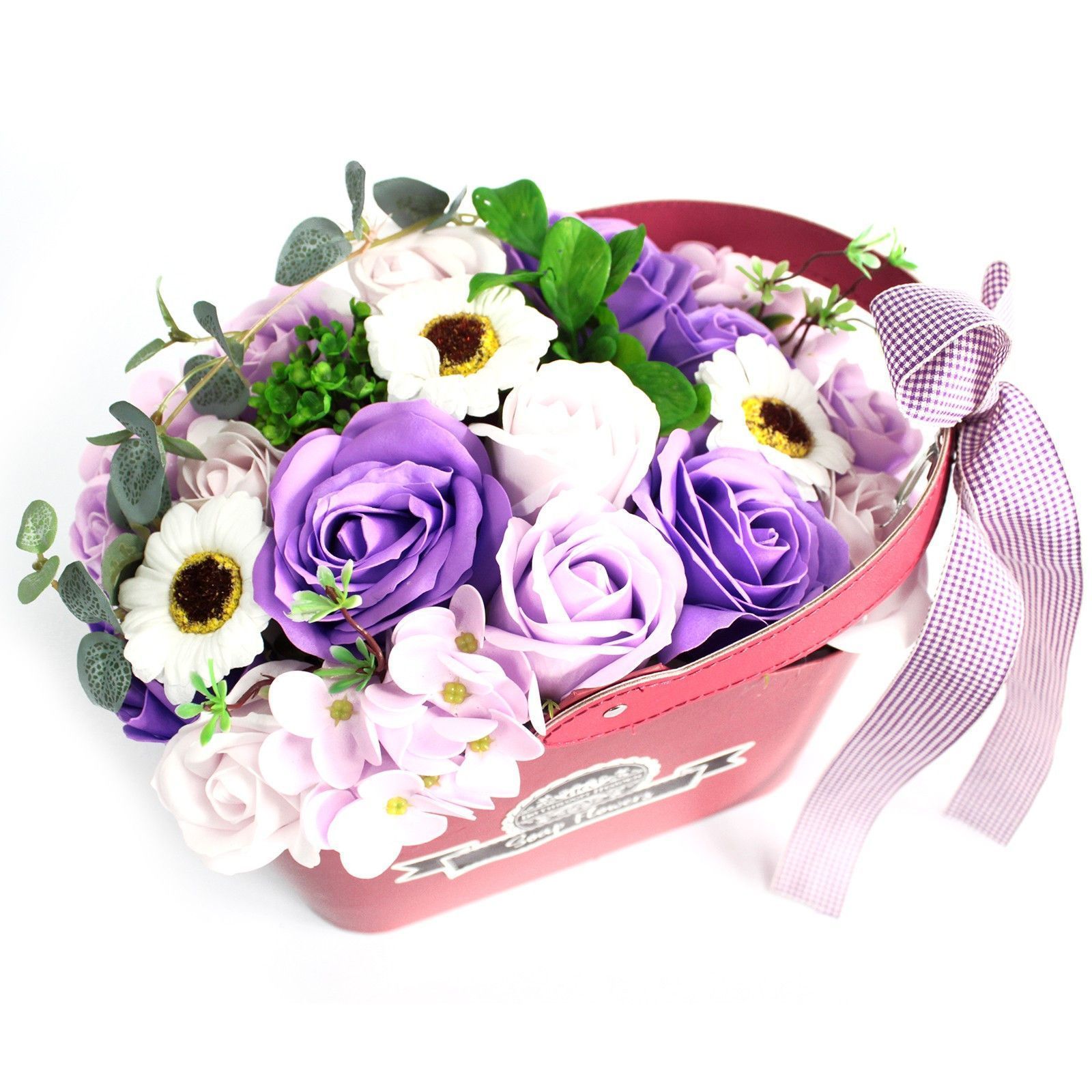 Cesta ramo de flores jabón - Lila - Imagen 4
