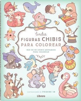 Lindas figuras chibis para colorear. Más de 60 chibis adorables para colorear