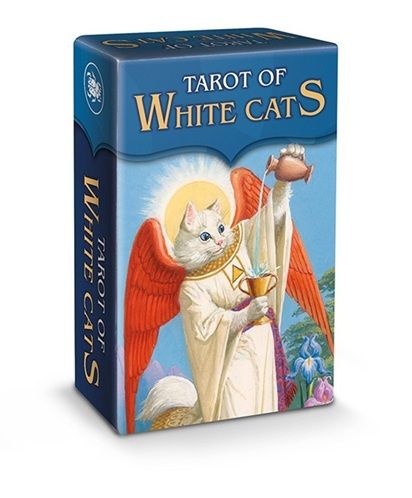 Tarot mini white cats.