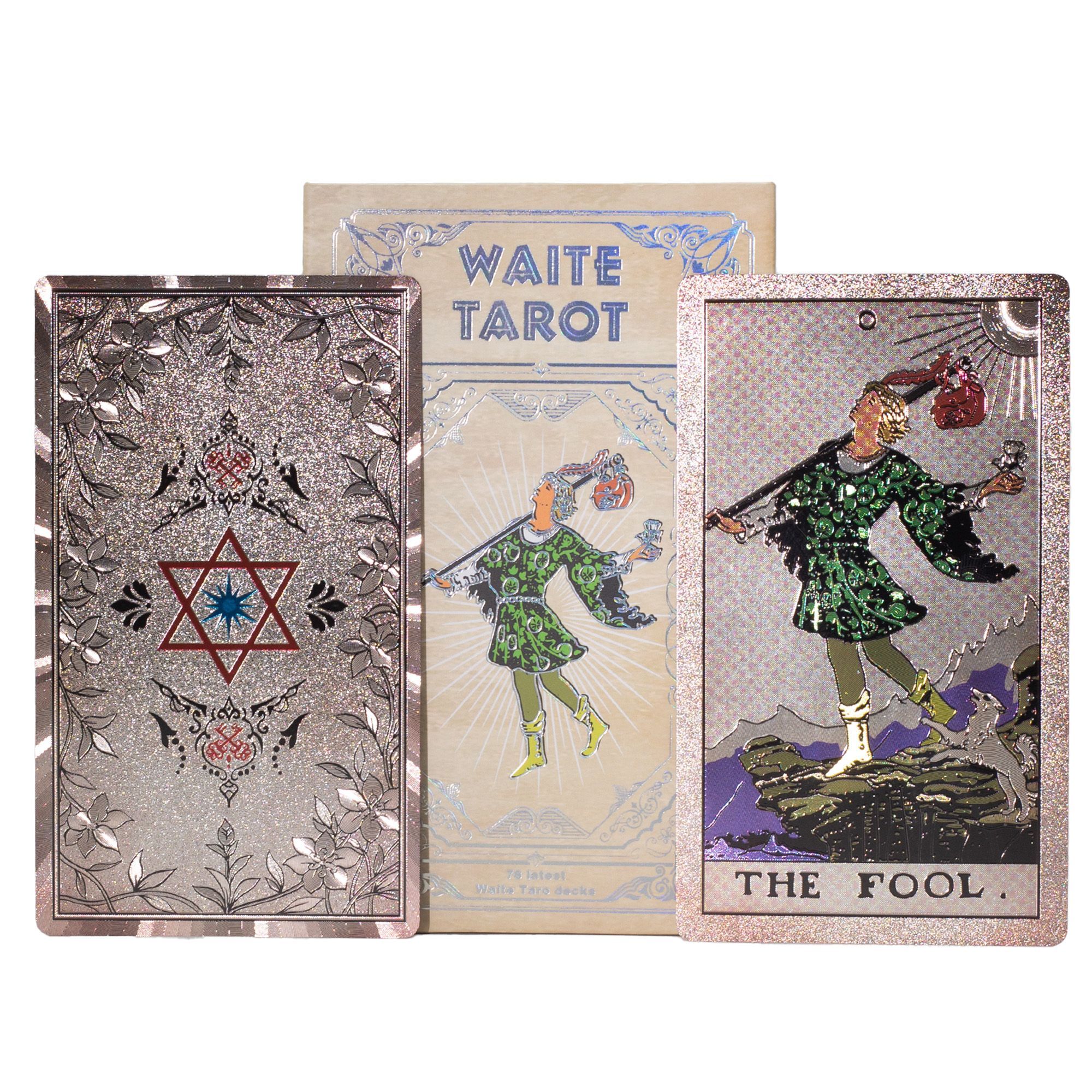 Juego de cartas de Tarot Waite con lámina de plata - con folleto - Imagen 5