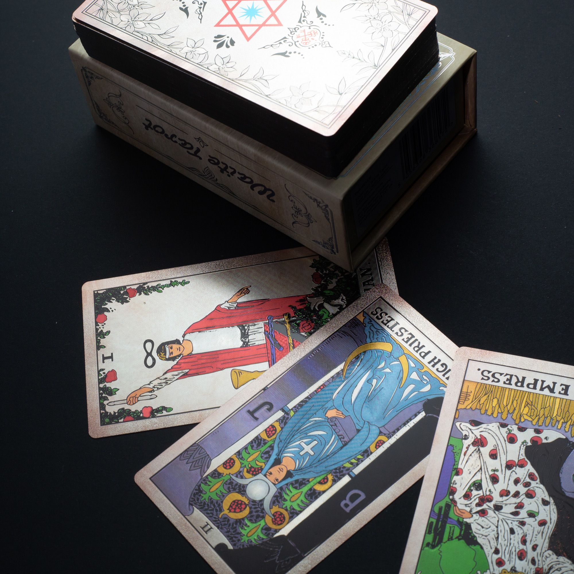 Juego de cartas de Tarot Waite con lámina de plata - con folleto - Imagen 2