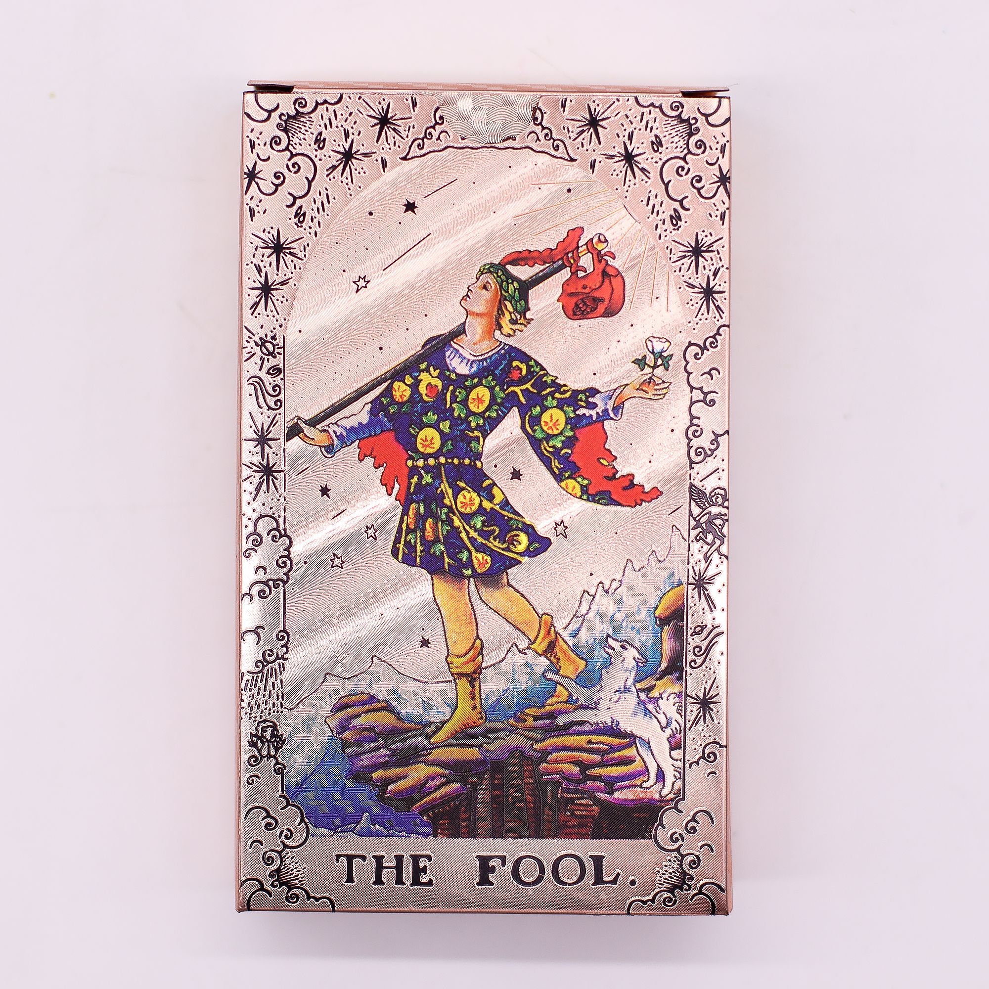 Set de cartas de Tarot con foil en oro rosa - Fase lunar - con folleto - Imagen 3