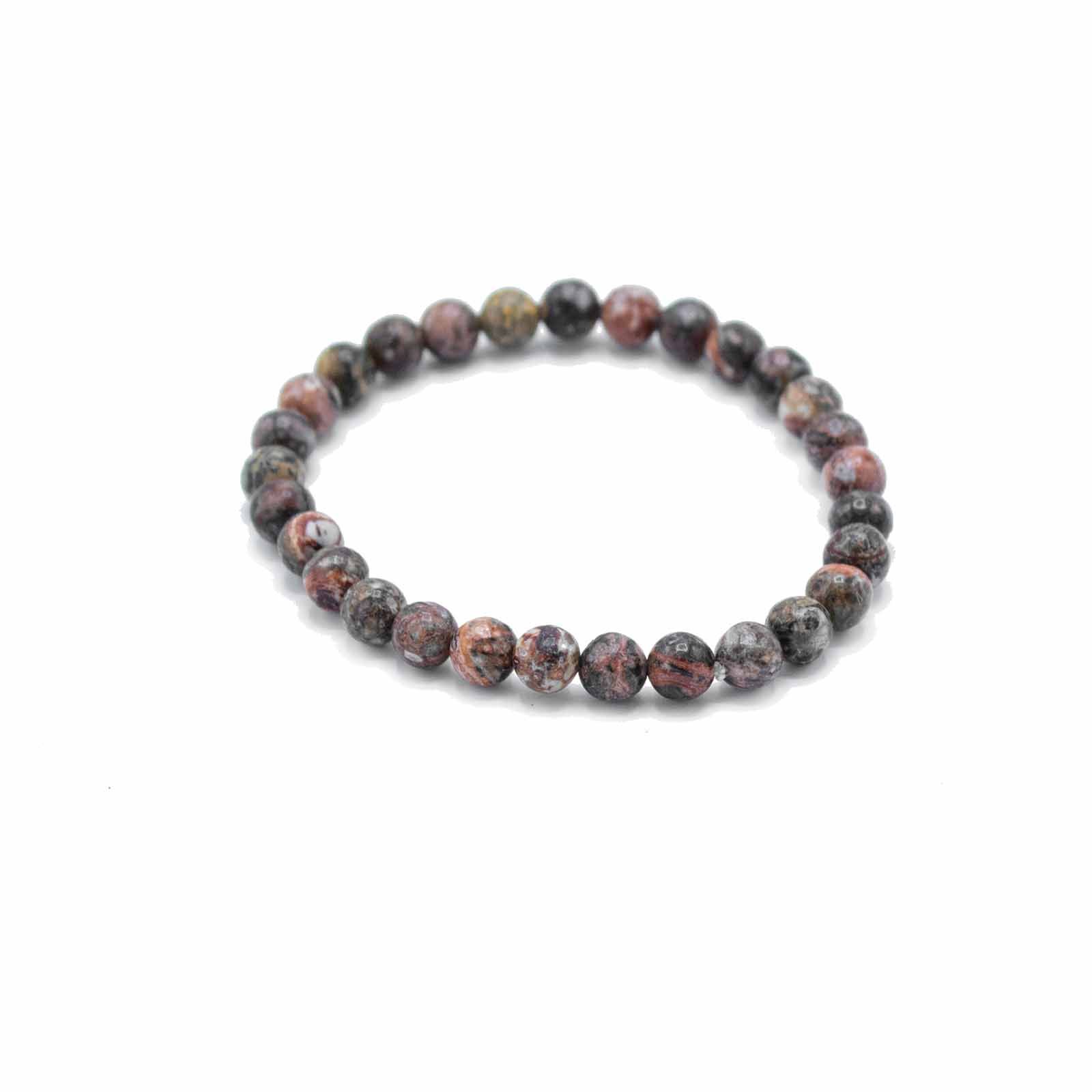 Pulsera de manifestación de piedras preciosas - Piel de leopardo - Coraje