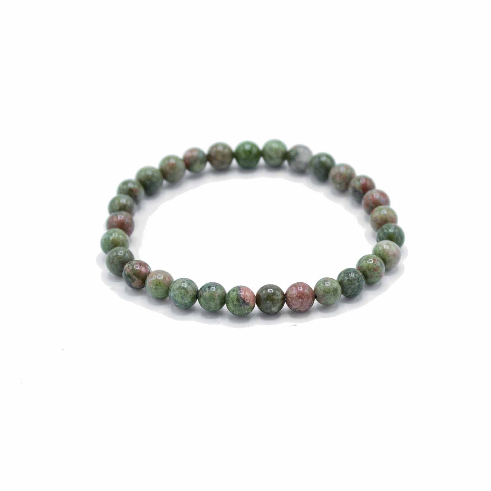 Pulsera de manifestación de piedras preciosas - Jaspe verde - Crecimiento