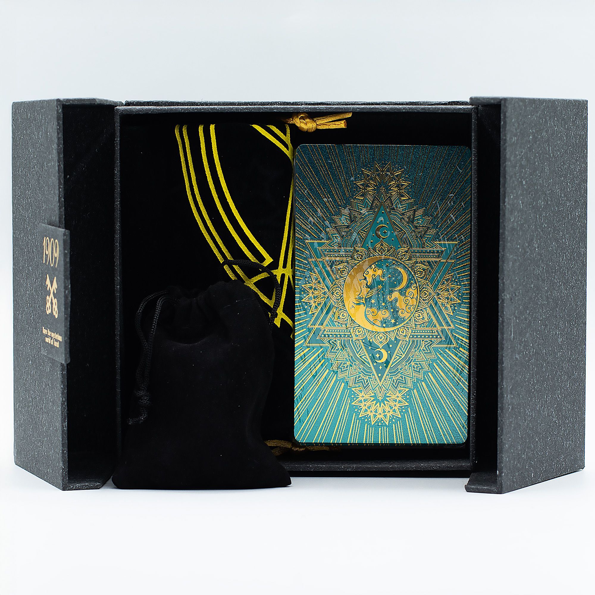 Tarjeta de Tarot con Foil en Oro y Turquesa - Conjunto de Regalo - Imagen 4