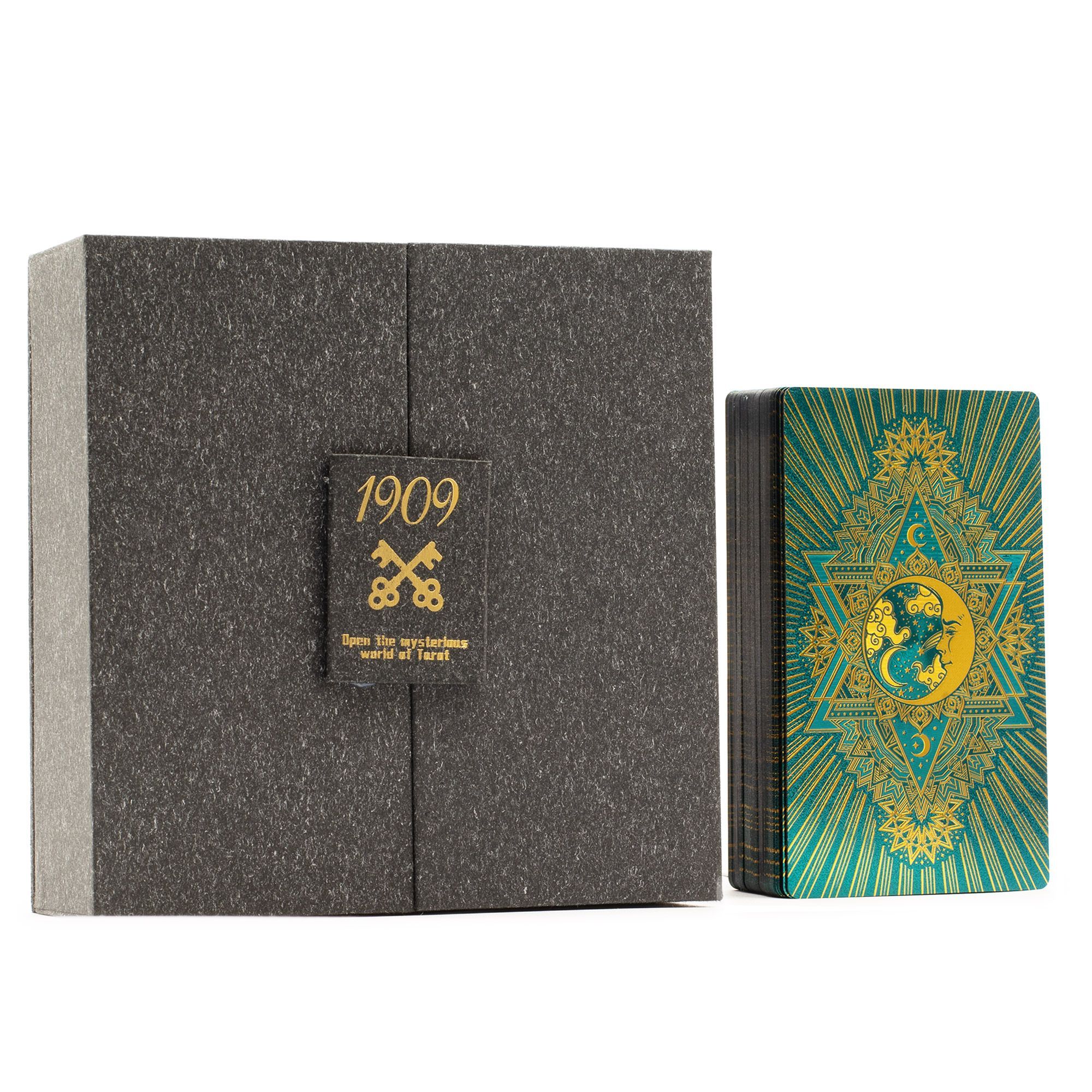 Tarjeta de Tarot con Foil en Oro y Turquesa - Conjunto de Regalo - Imagen 3