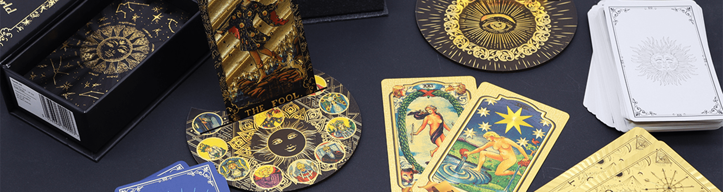Set de cartas del tarot en caja de regalo rosa con lámina rubí - con folleto - Imagen 7